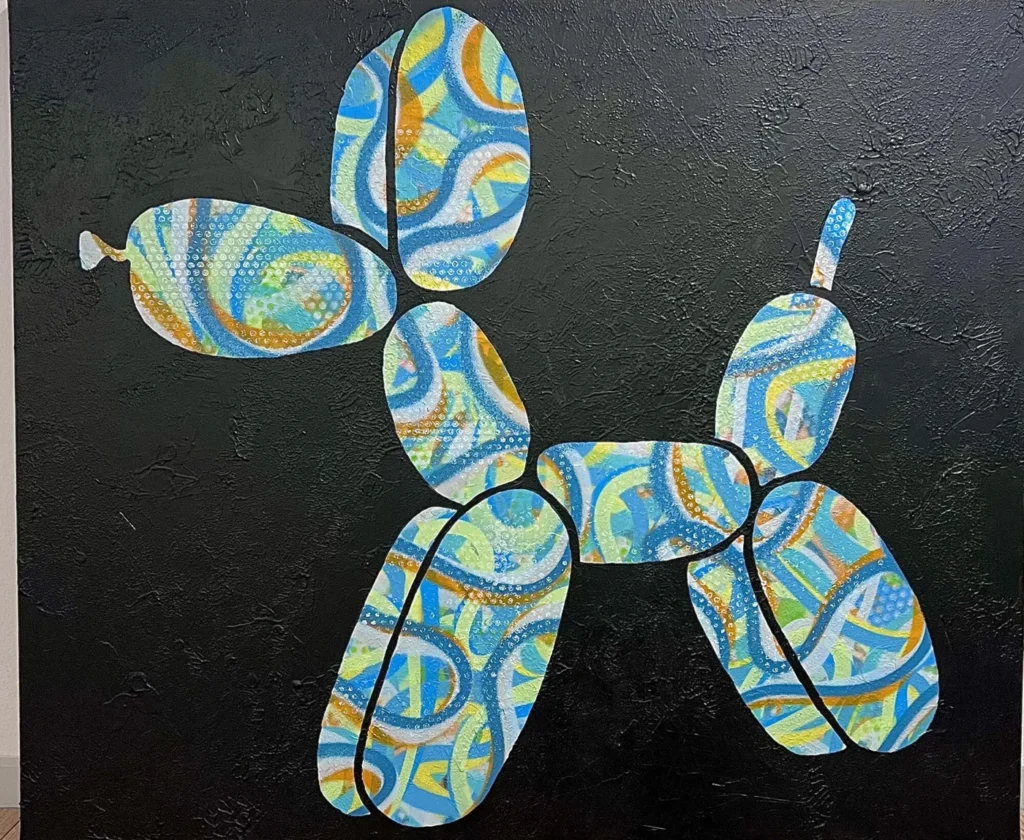 Balloon dog — maleri af Jens Andersen