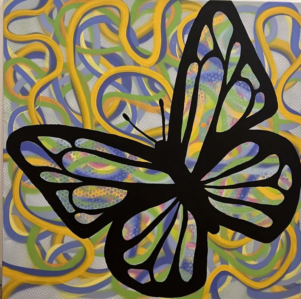 fly butterfly — maleri af Jens Andersen