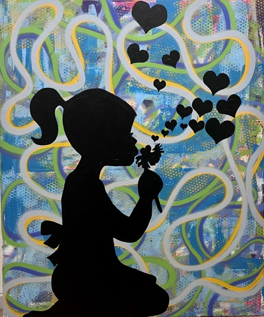 Spread love — maleri af Jens Andersen