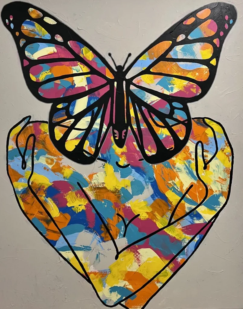 Spread your wings — maleri af Jens Andersen